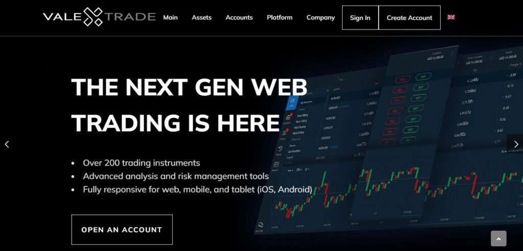 ValexTrade website