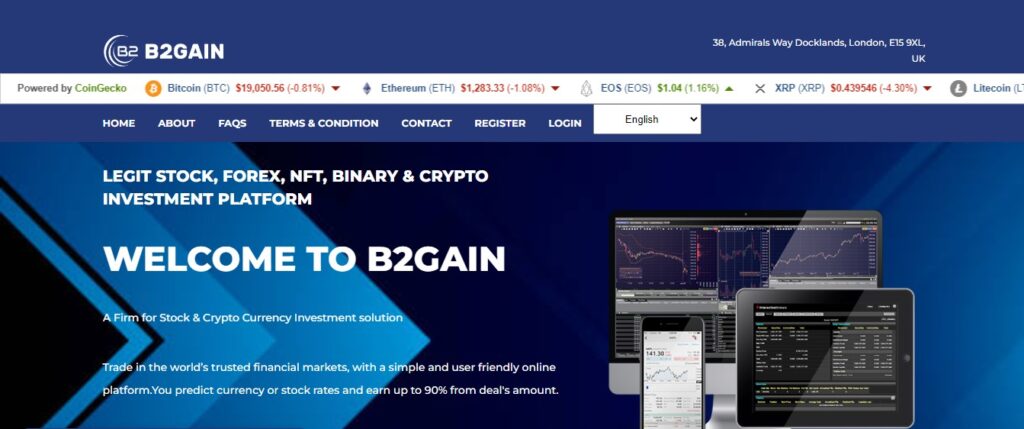 B2Gain website