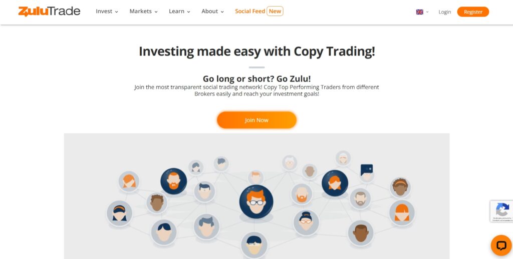 ZuluTrade homepage